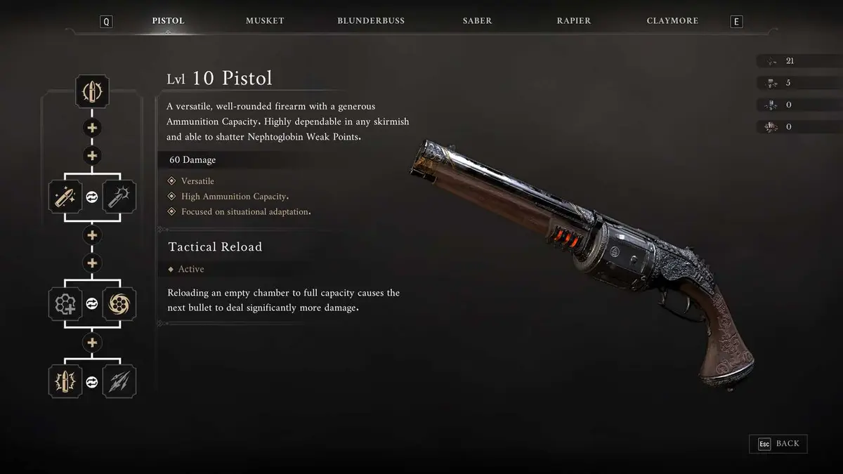 Pistol upgrades in Valor Mortis-1