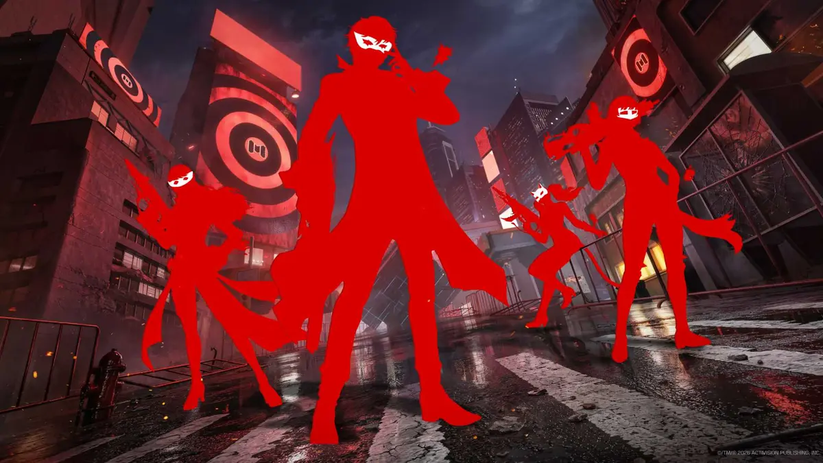 Persona 5 Royal Call of Duty Collab Skins Silhouette Key Art