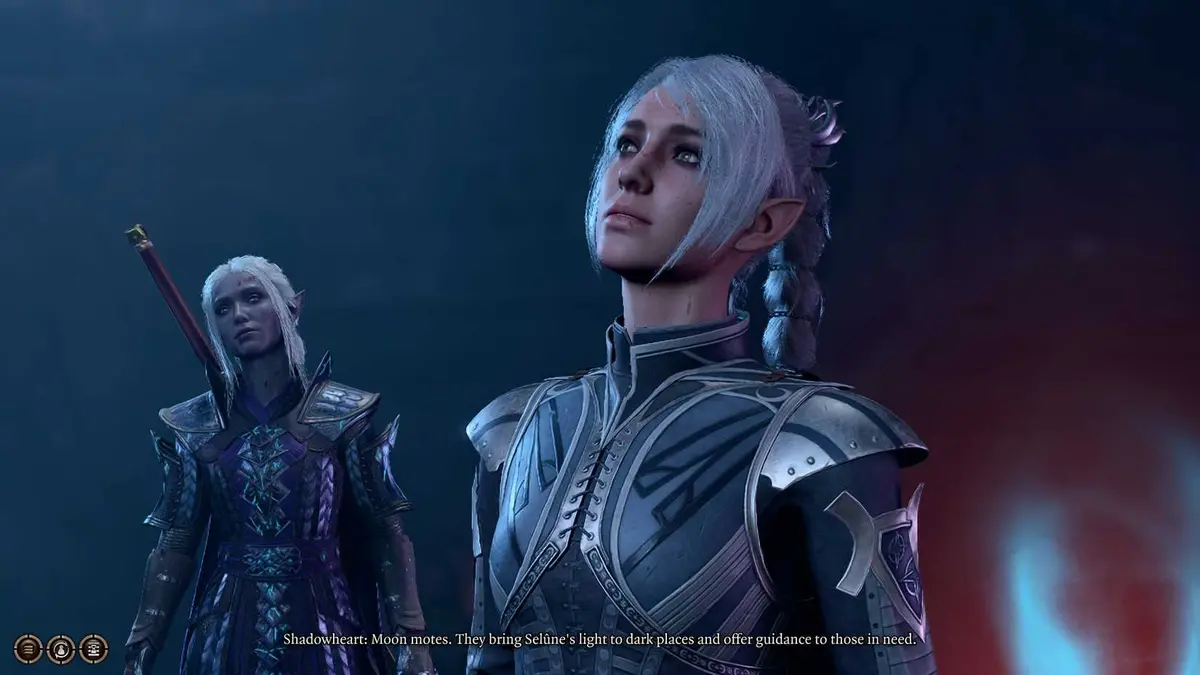 Shadowheart Explains Her Parents Have Become Moon Motes To Guide Her in Baldur's Gate 3.