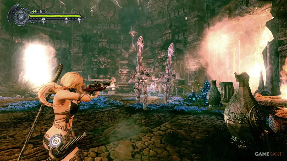Blades of time aiming crossbow
