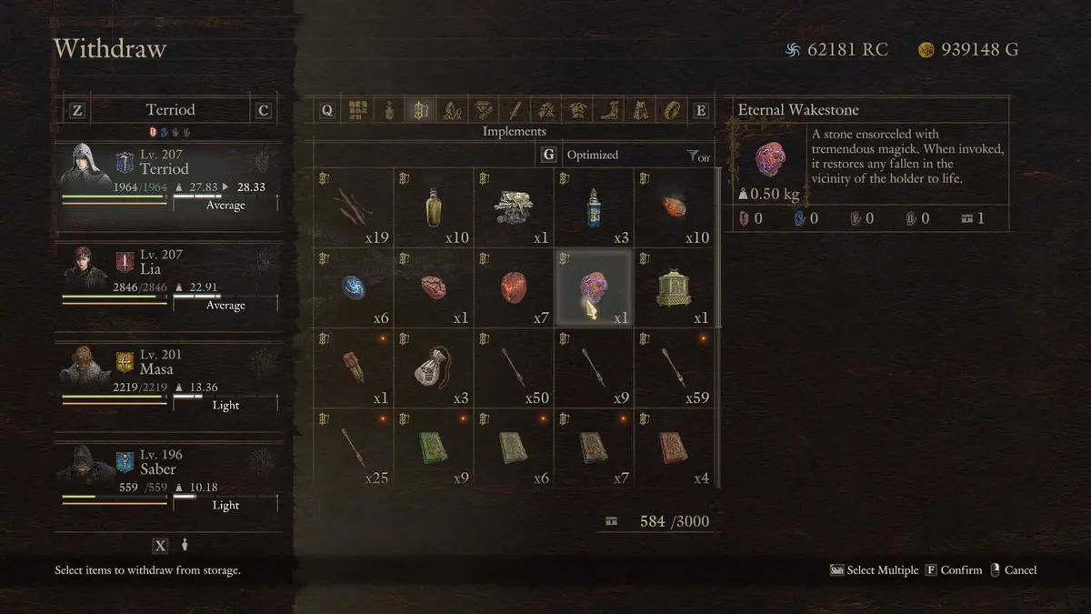 DD2 Eternal Wakestone description
