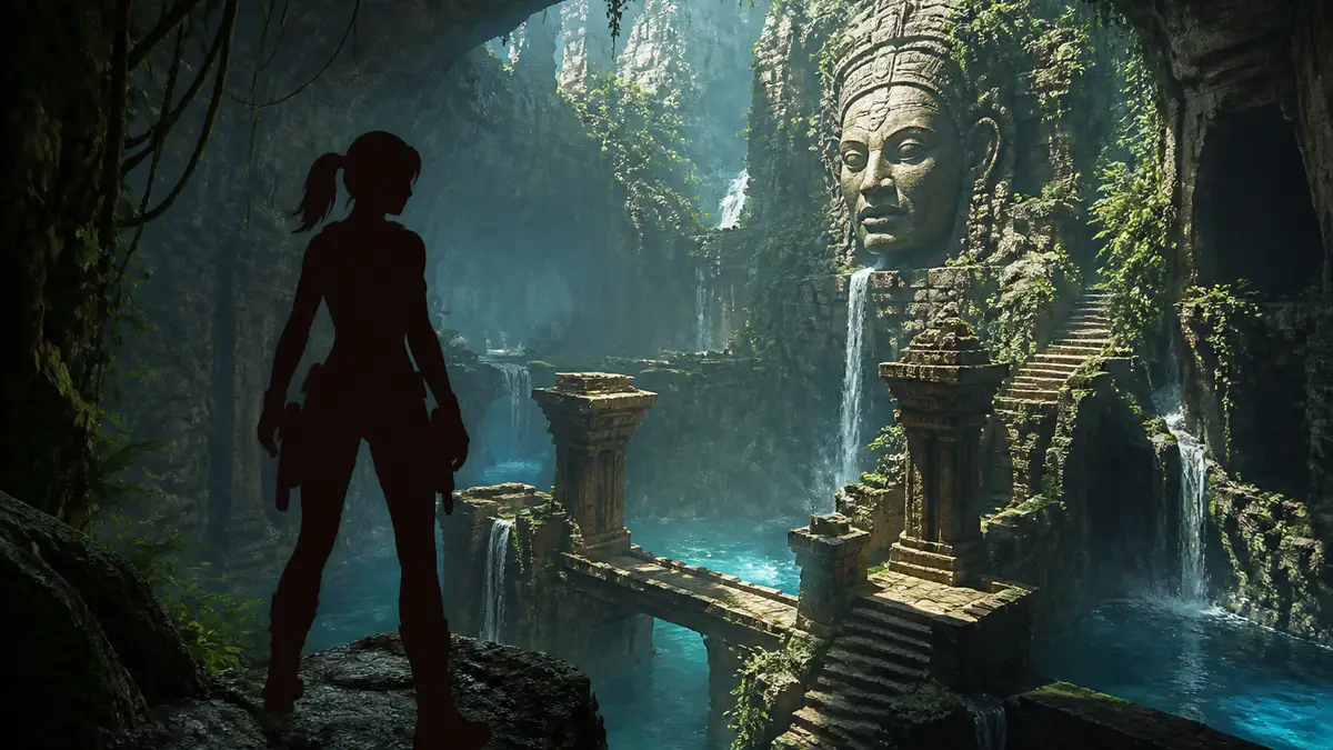 Лара Крофт исследует древние руины в Tomb Raider Legacy of Atlantis
