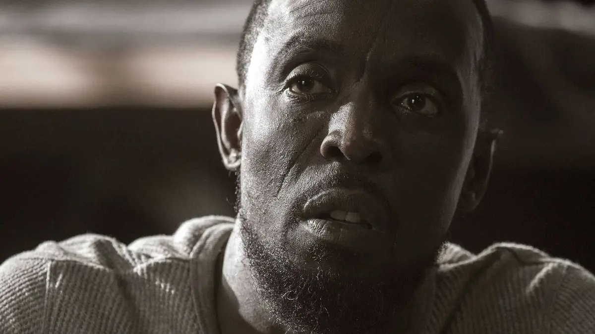 Freddy (Michael K. Williams) talking to someone in The Night Of.