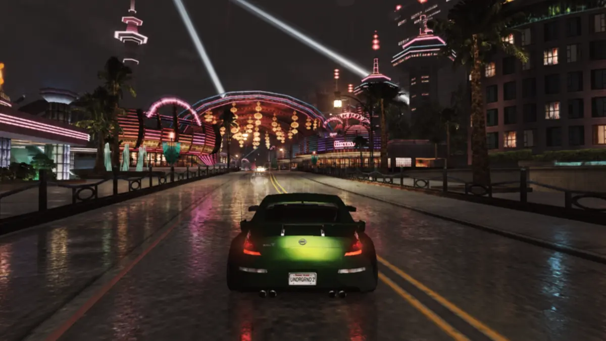 a green nissan in need for speed underground 2.