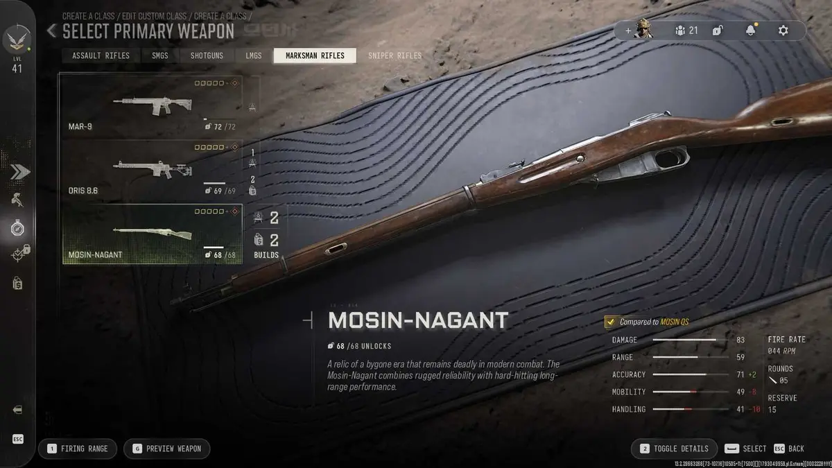 COD MW4 Mosin Nagant preview