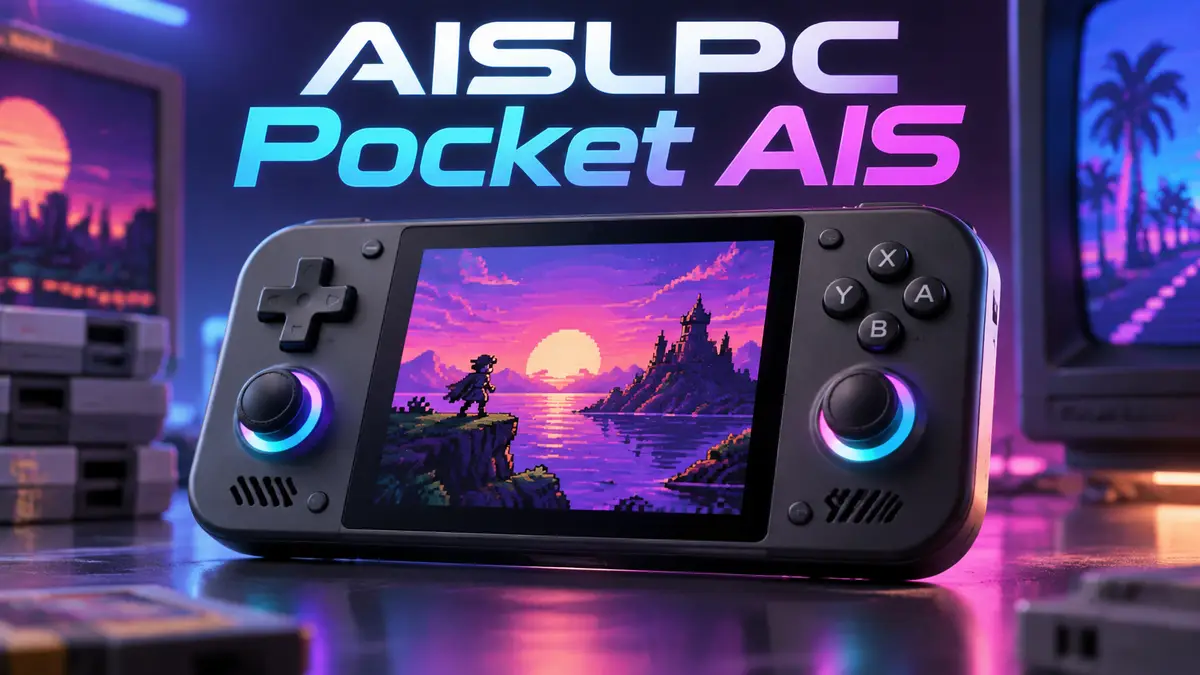 Портативная консоль AISLPC Pocket AIS с экраном 4:3 и RGB-подсветкой стиков в ретро-стилистике