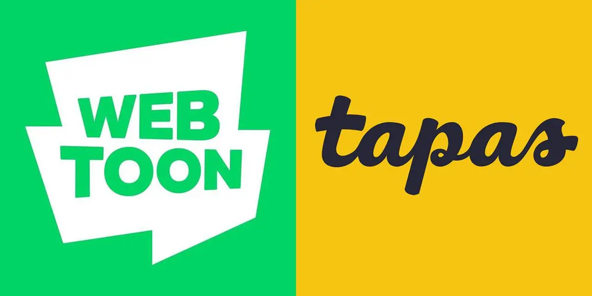Webtoon and Tapas logos