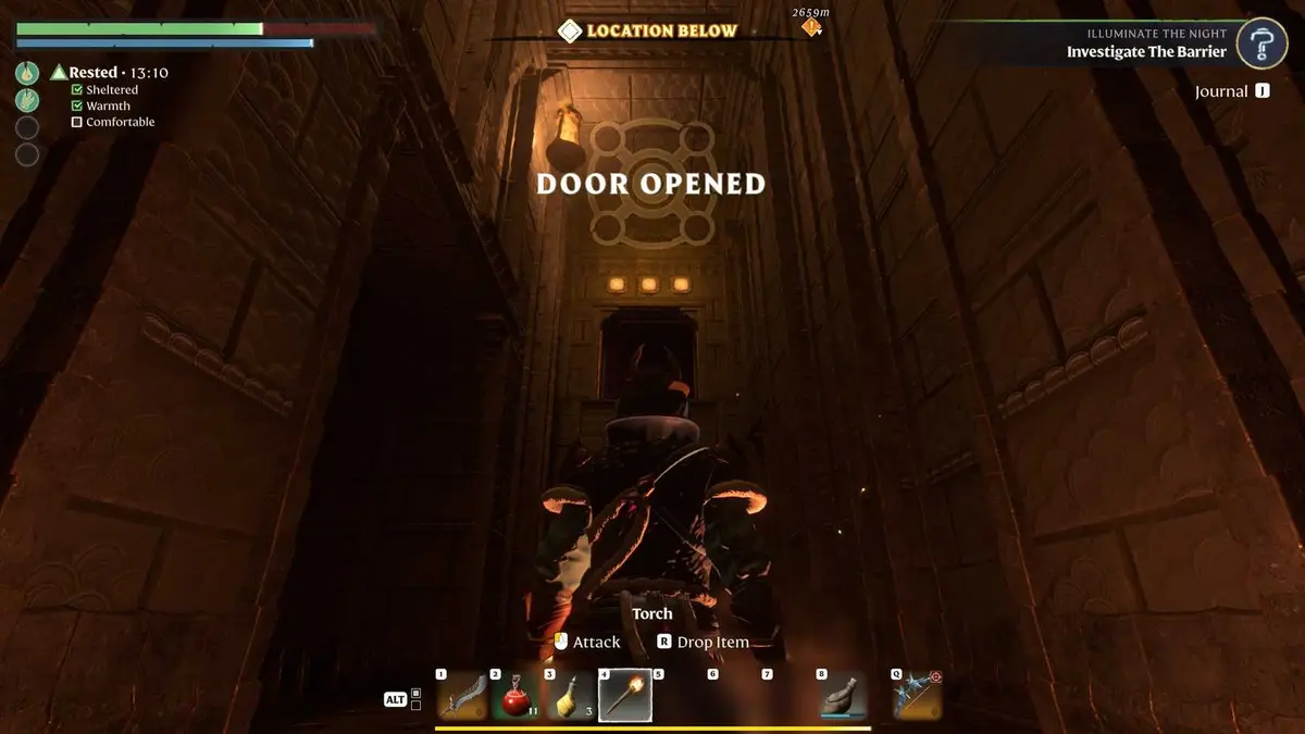 Enshrouded Veilwater Basin second floor gate opened