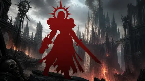 Косплей на Сестру Битвы Хаоса из Warhammer 40K