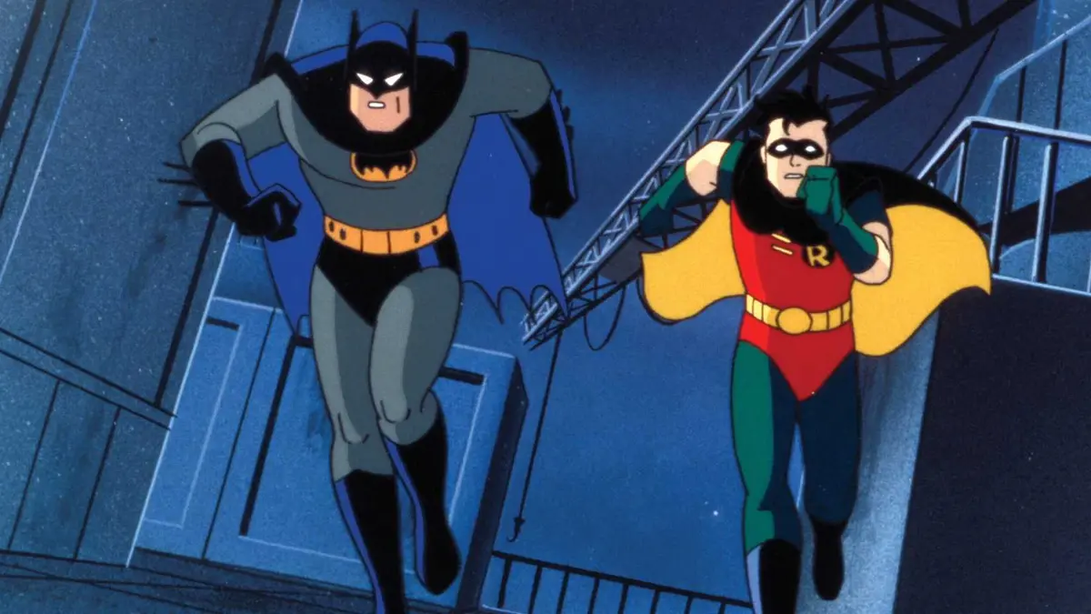 Batman and Robin running in Batman: The Animated Series