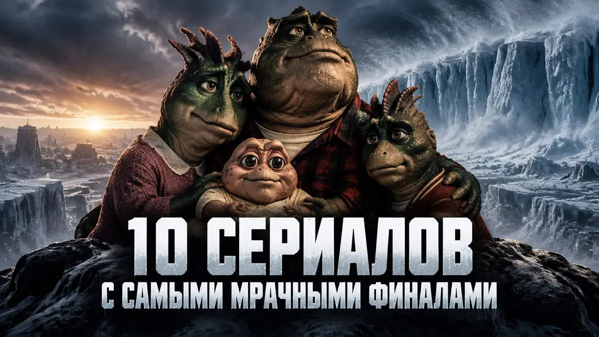 Семья Синклеров из сериала «Динозавры» на фоне надвигающегося ледникового периода, мрачные финалы