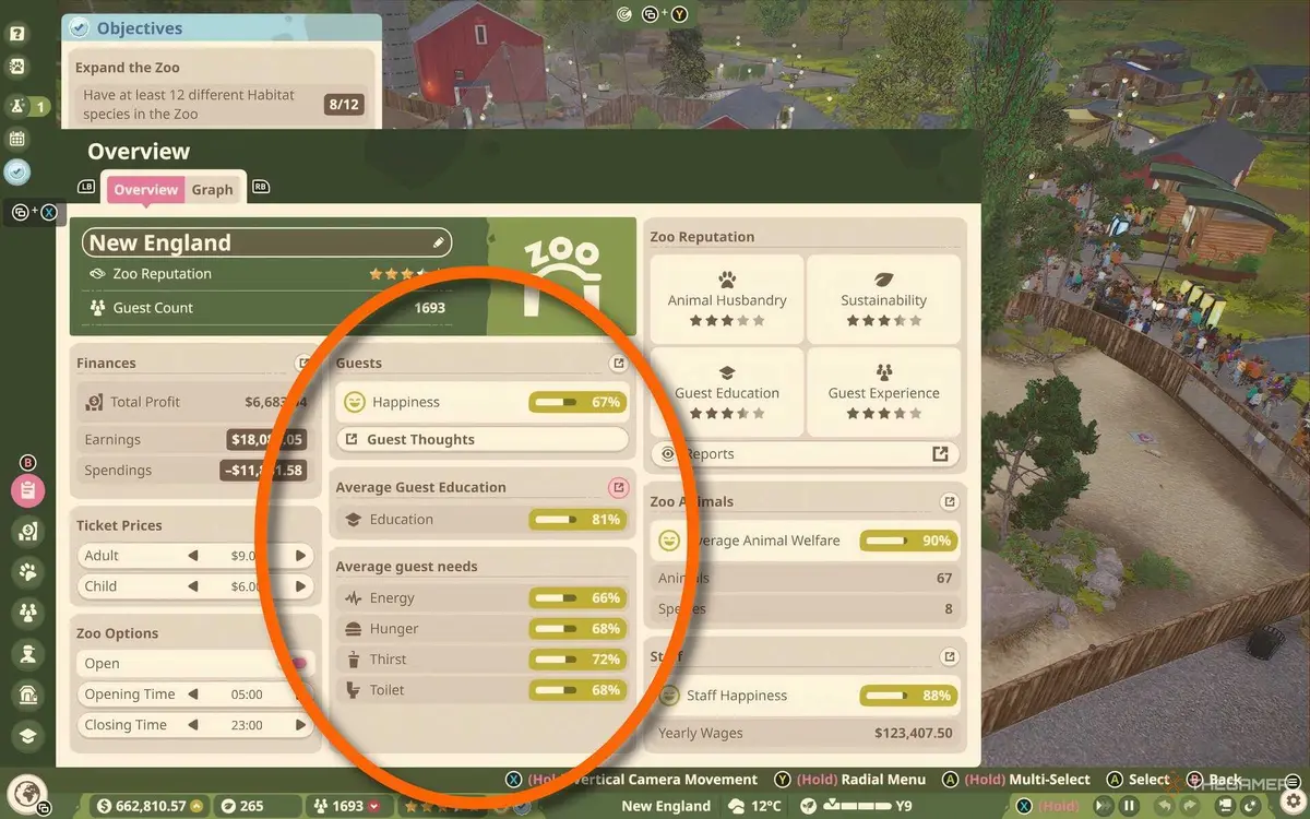 Management overview in Planet Zoo 2