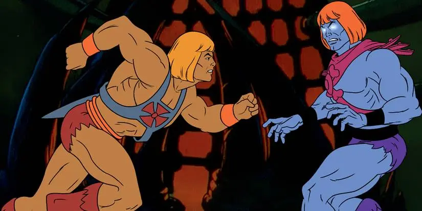 He-Man about to attack Faker