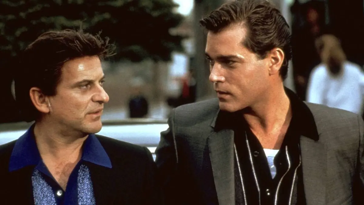 Joe Pesci as Tommy DeVito with Ray Liotta as Henry Hill in Goodfellas