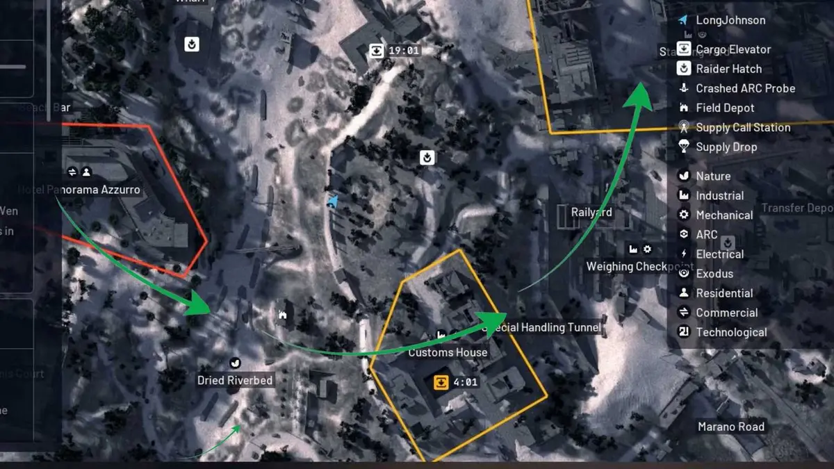 Riven Tides Stencil Parts farming Route ARC Raiders