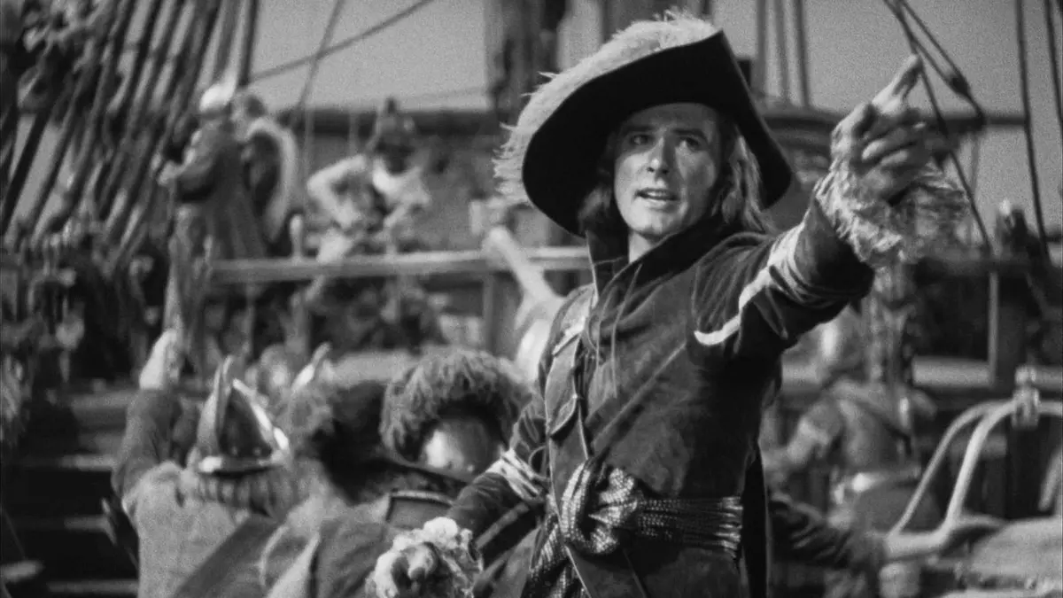 Errol Flynn as Peter Blood in Captain Blood