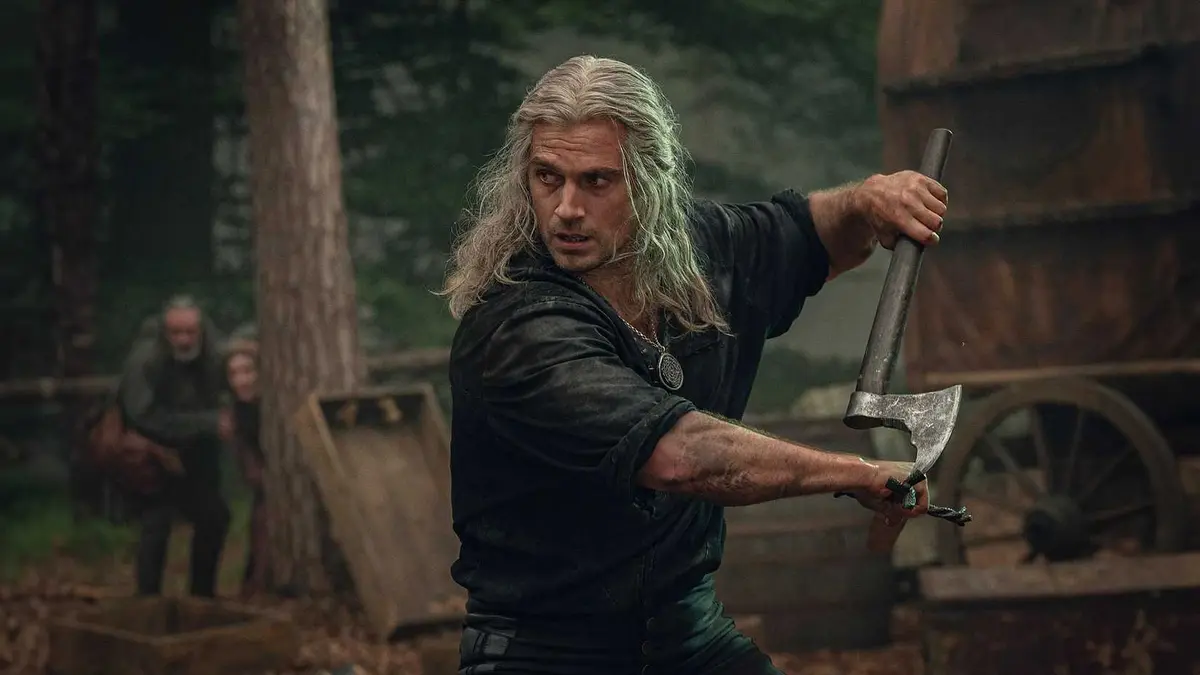 Henry Cavill as the Witcher with an ax