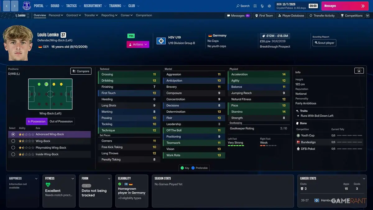 Football Manager 27 - Louis Lemke
