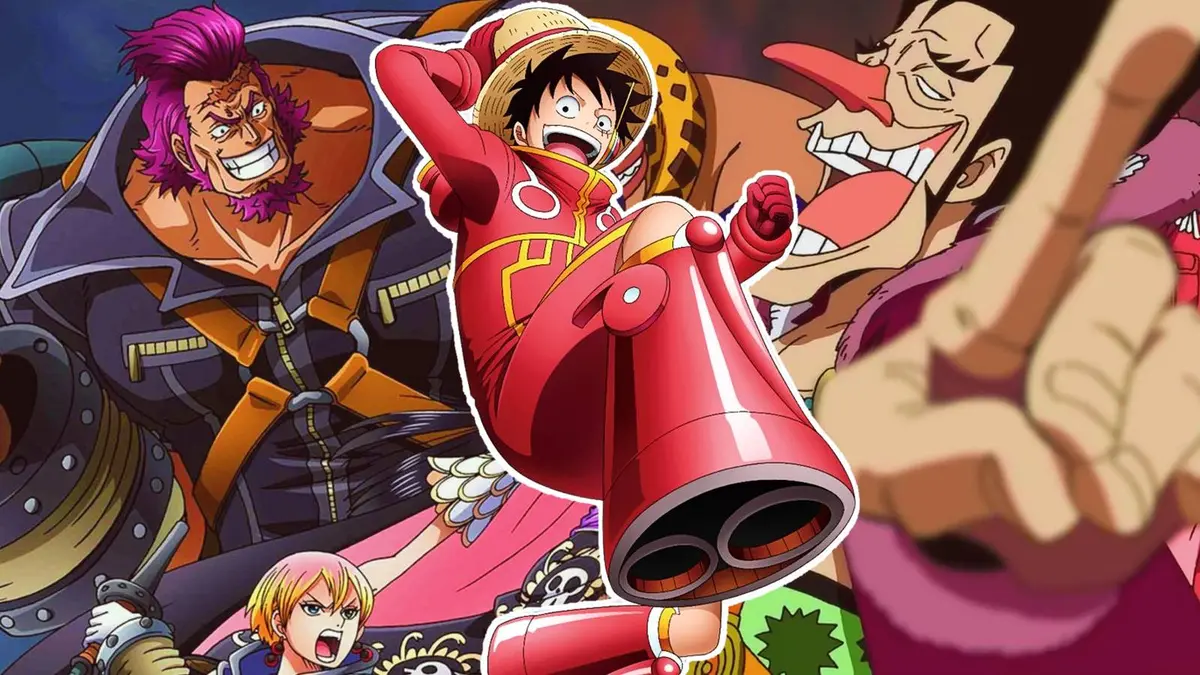 Luffy from one piece as seen during the egghead arc featured alongside filler arcs