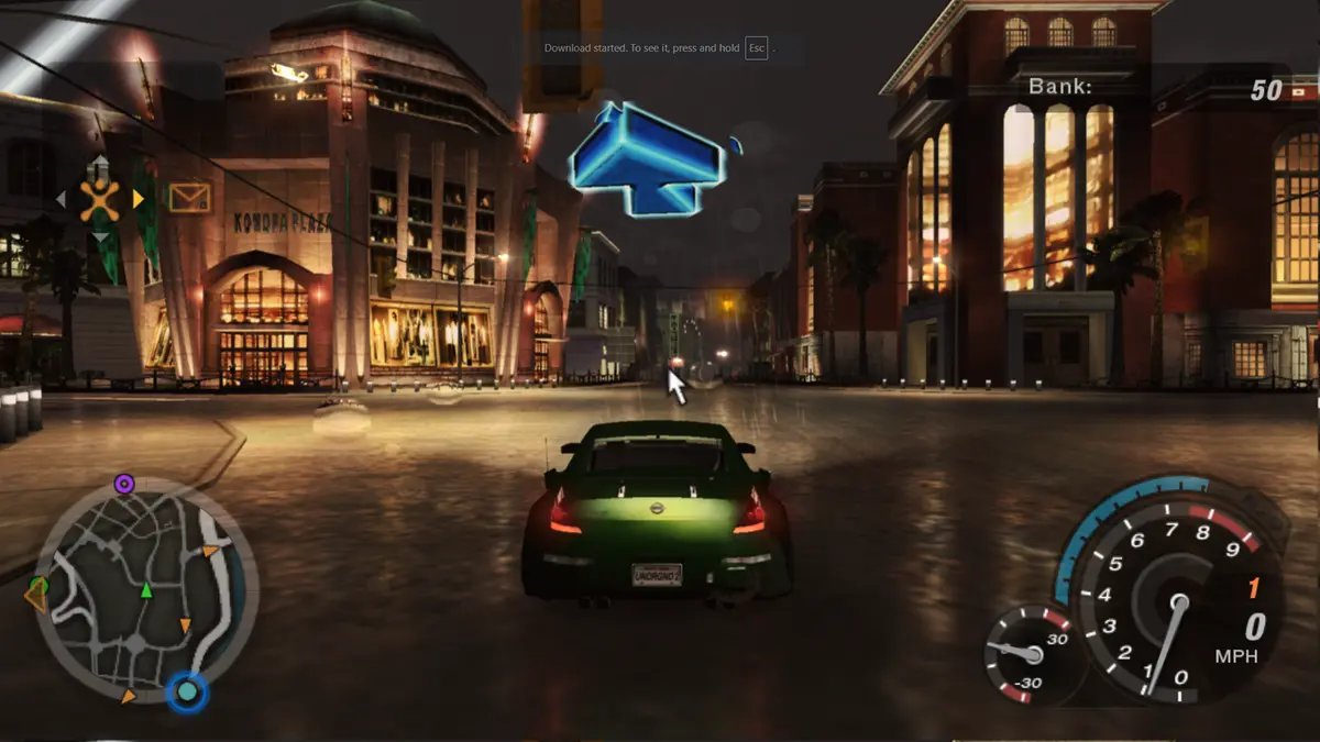 a green car in need for speed underground 2.