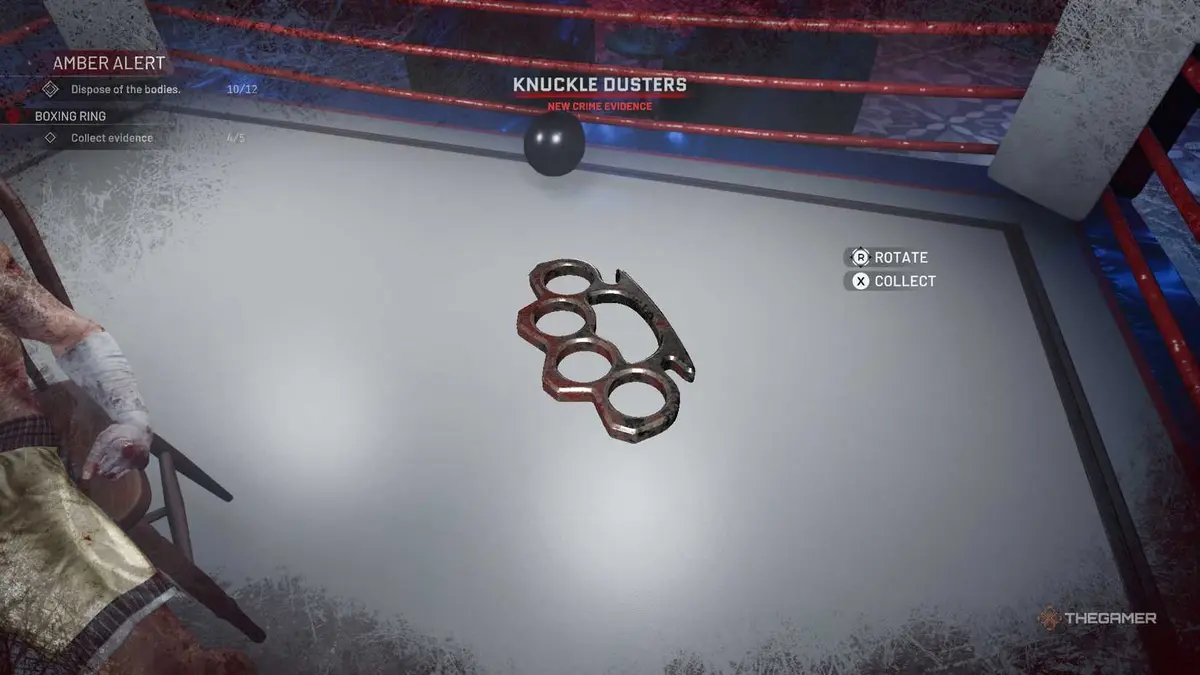 Crime Scene Cleaner  knuckle dusters evidence.
