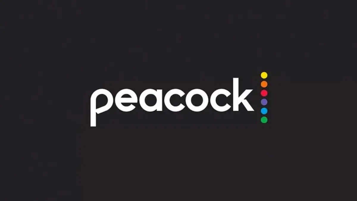 The Peacock Logo against a black backdrop