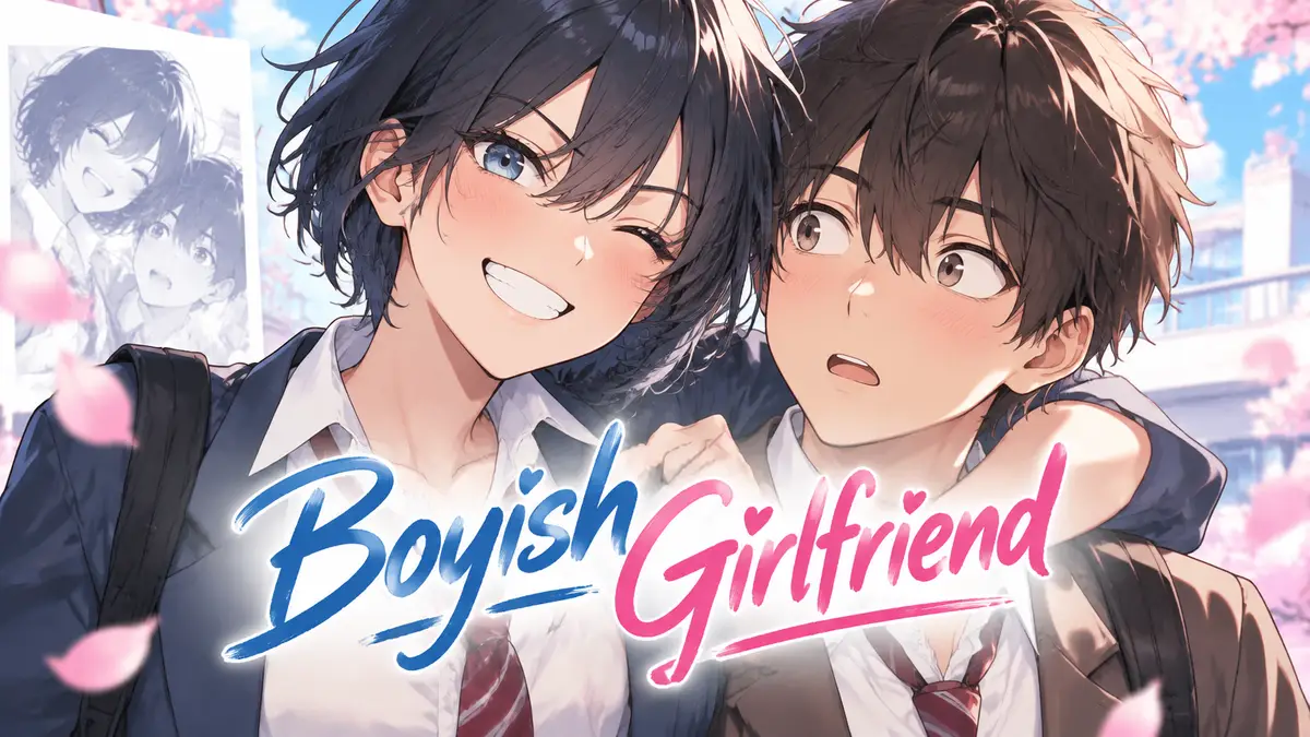 Главные герои манги Boyish Girlfriend на обложке графического романа