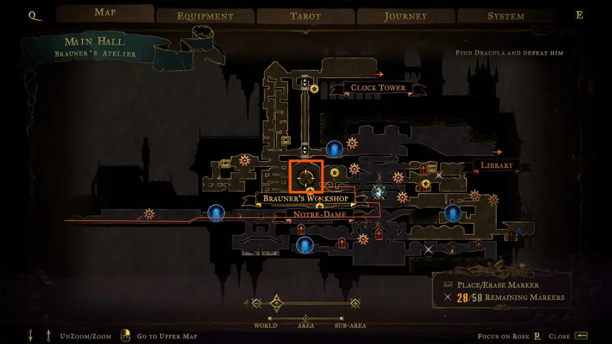 The Artist boss Location In Castlevania Belmont's Curse