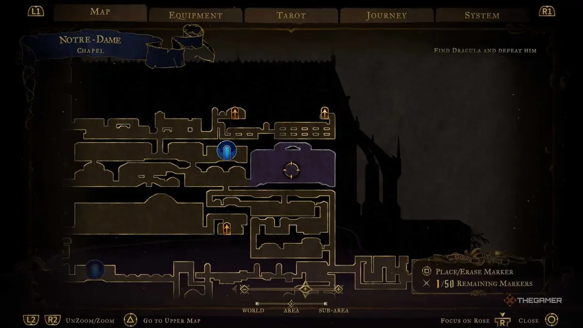 The location of the Excalibur weapon in Castlevania Belmont’s Curse.
