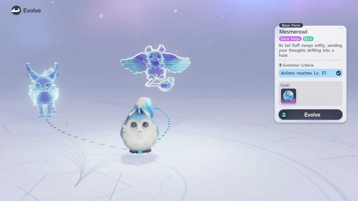 Hypnowl Branching Evolution to Hypnito in Aniimo