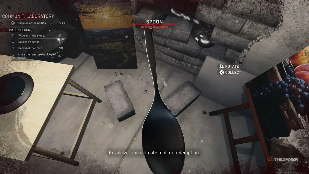 Crime Scene Cleaner spoon.