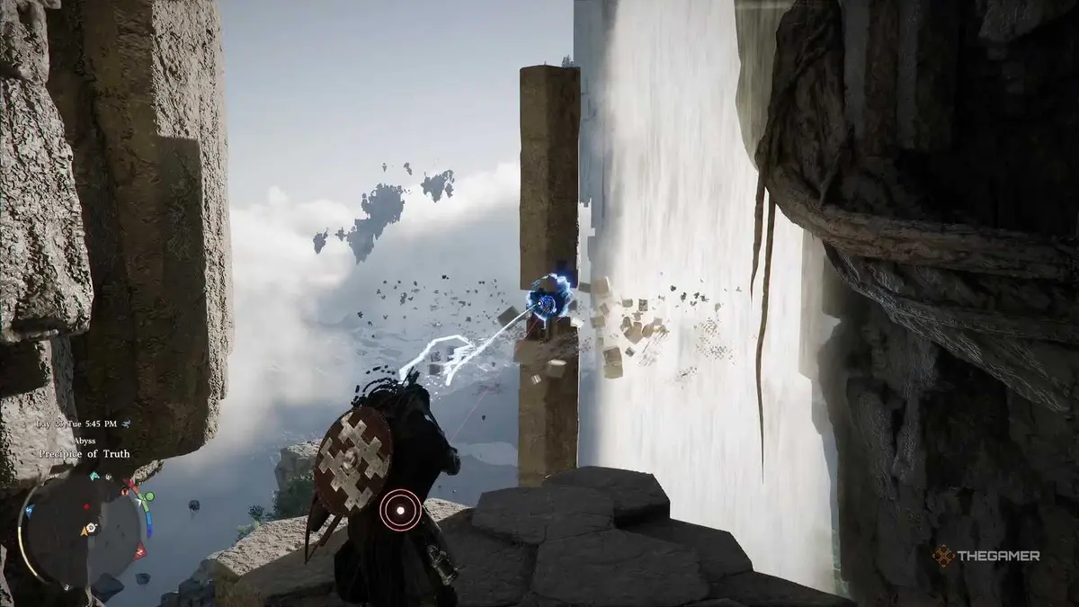 Defeating last enemy during the Precipice of Truth Abyss puzzle mission in Crimson Desert.