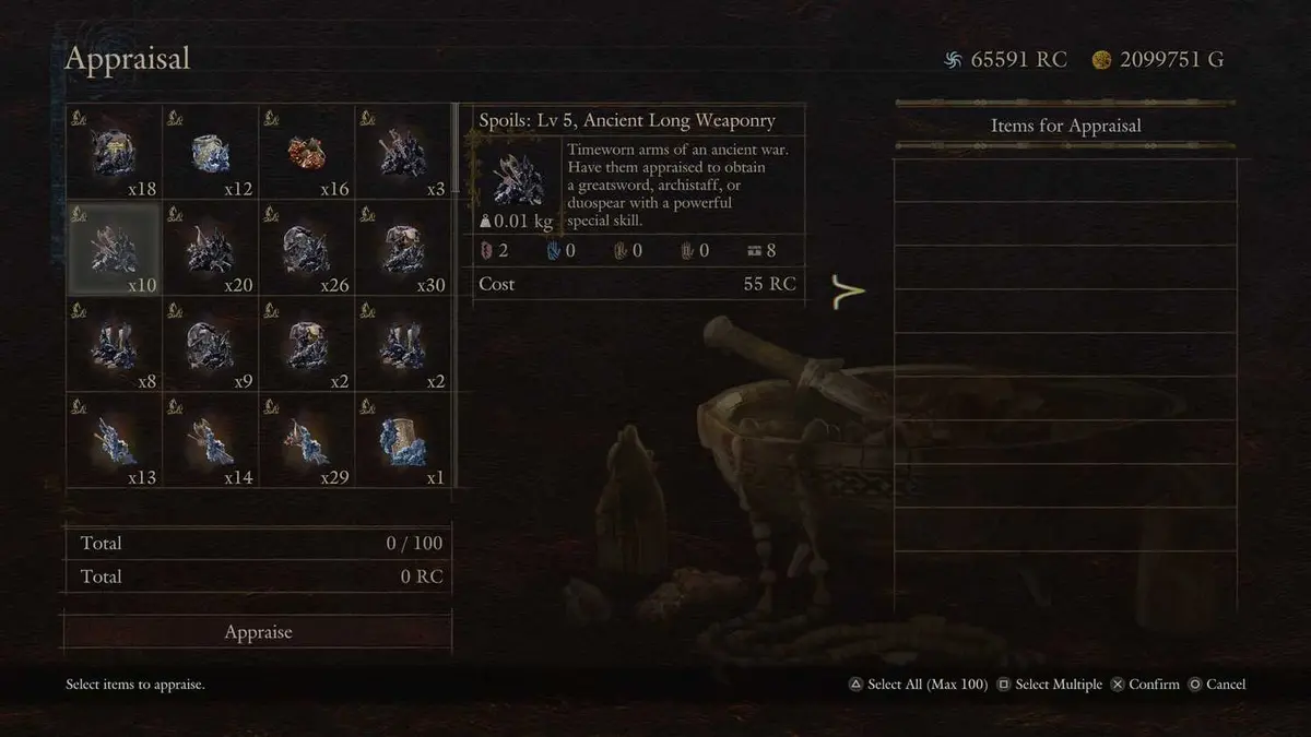 appraising spoils at jiera in dd2 dark arisen