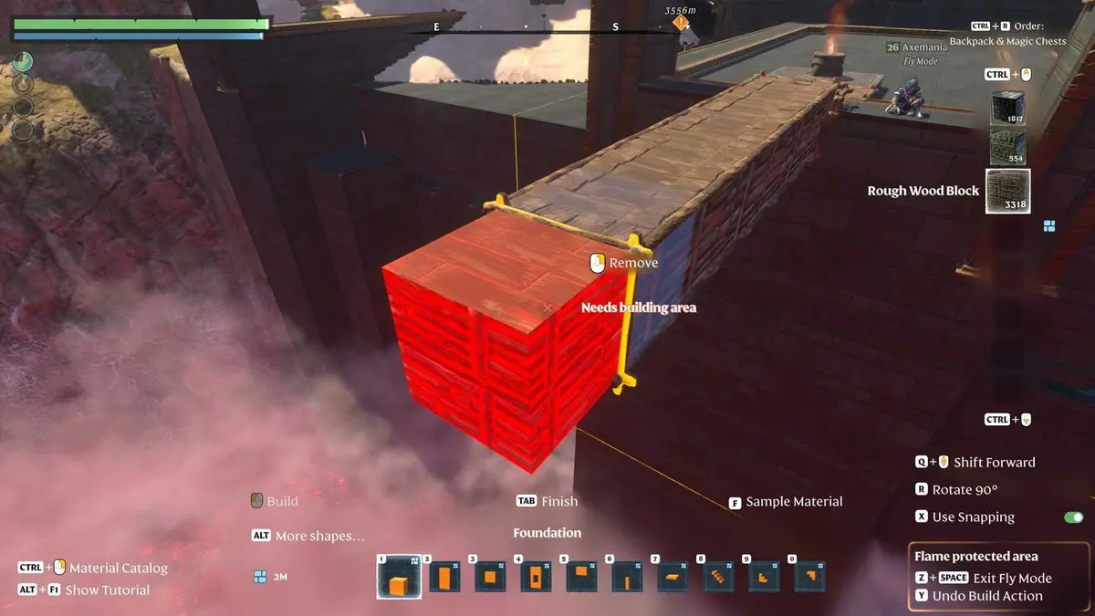 Enshrouded building platforms over Deadly Shroud