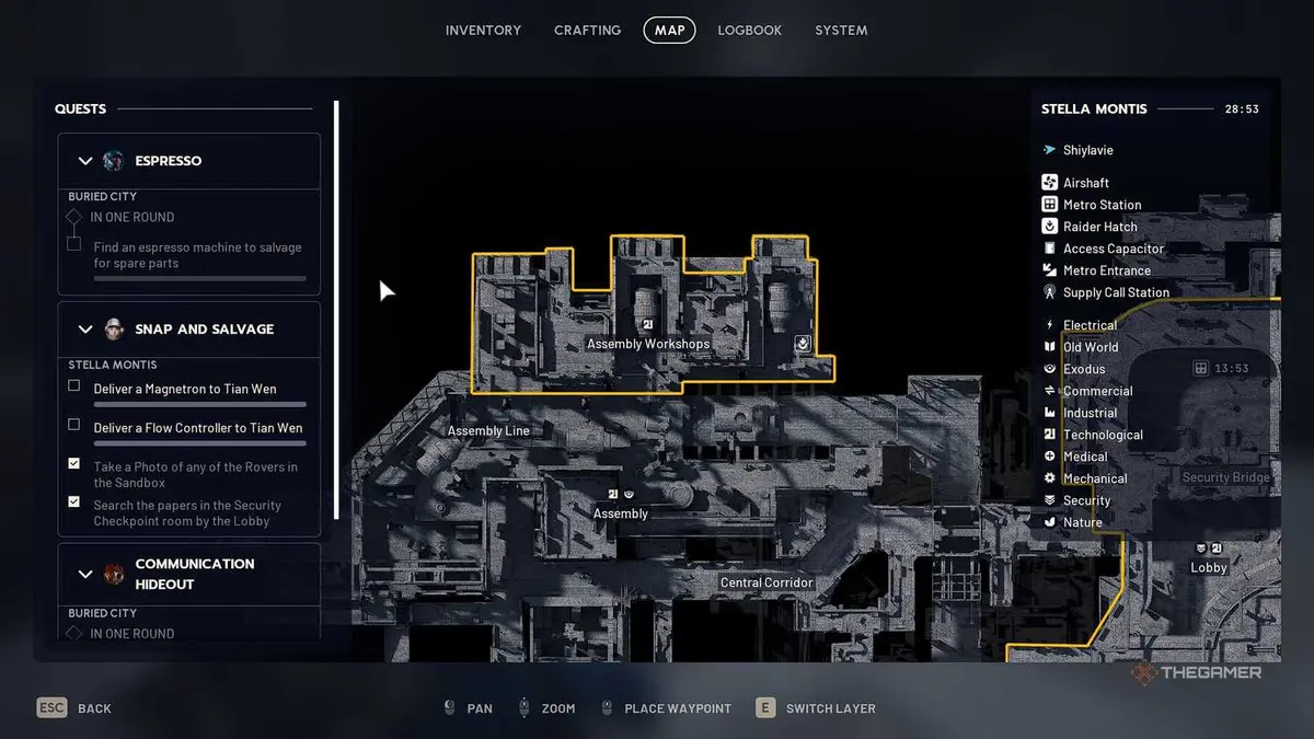 ARC Raiders Assembly workshop map location.