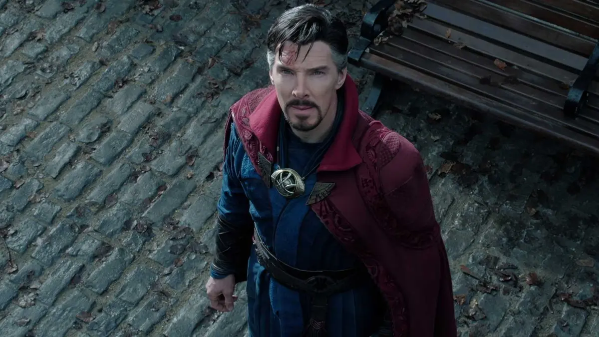 Doctor Strange looking up in Doctor Strange in the Multiverse of Madness