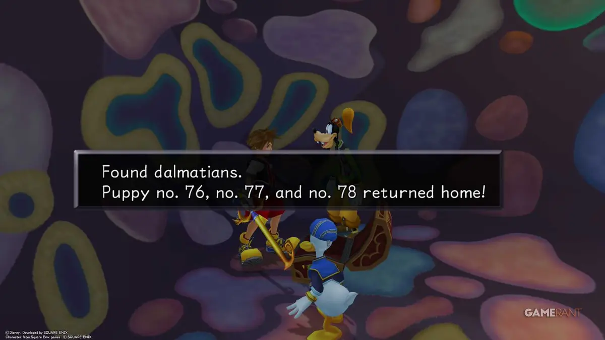 Monstro Dalmatians 76-78 in Kingdom Hearts Final Mix