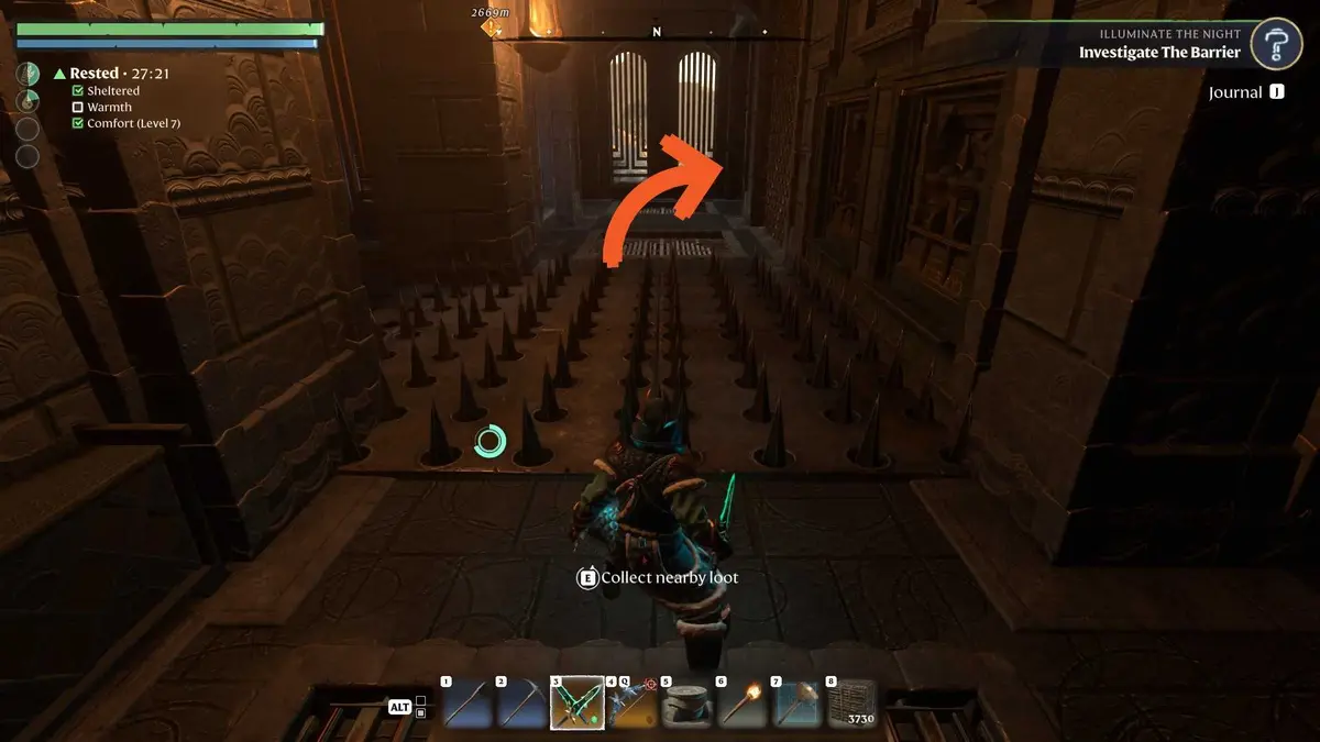 Enshrouded Veilwater Basin second floor chest button location