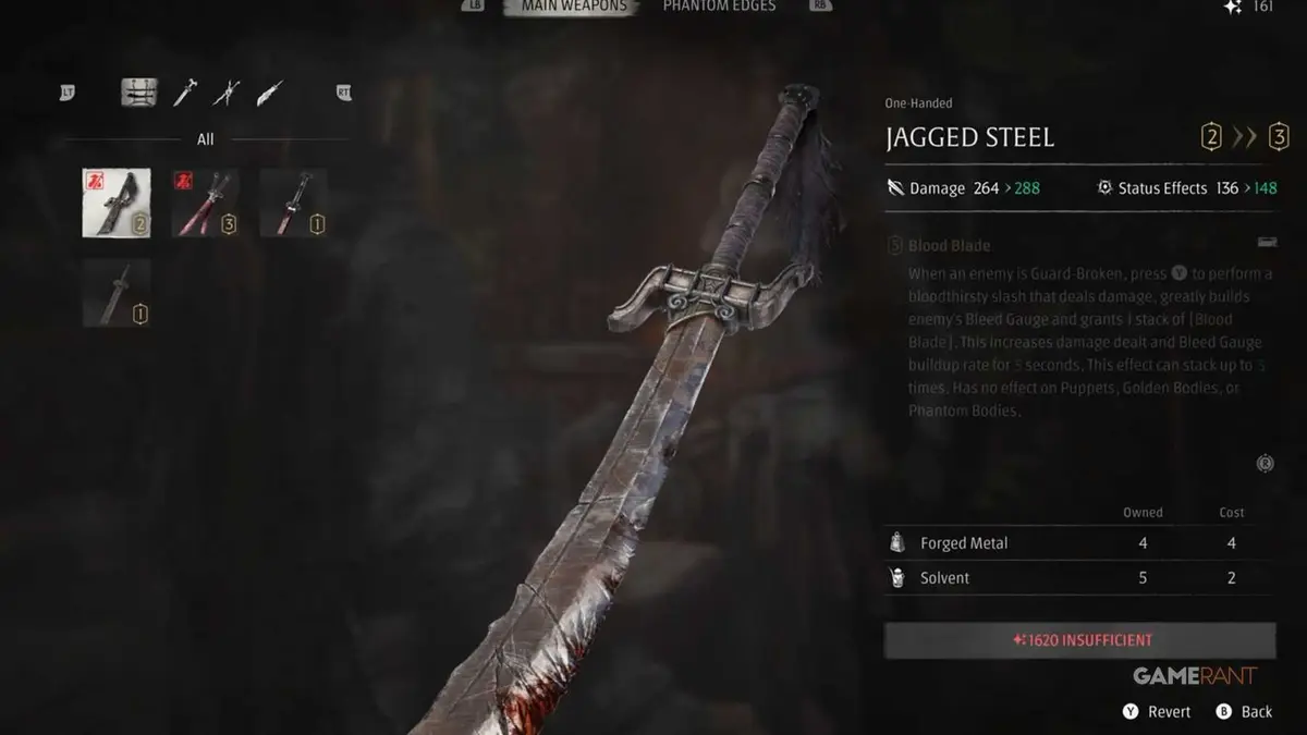 jagged steel sword phantom blade zero