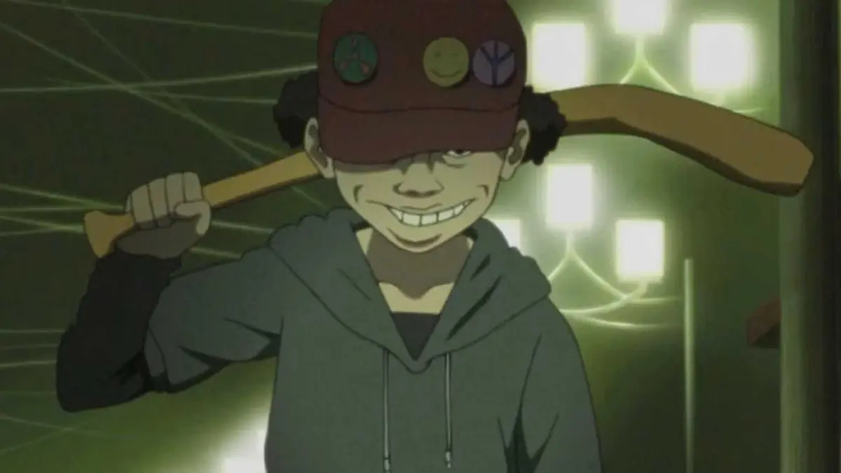 Lil Slugger shows up with a sinister smile in Paranoia Agent.