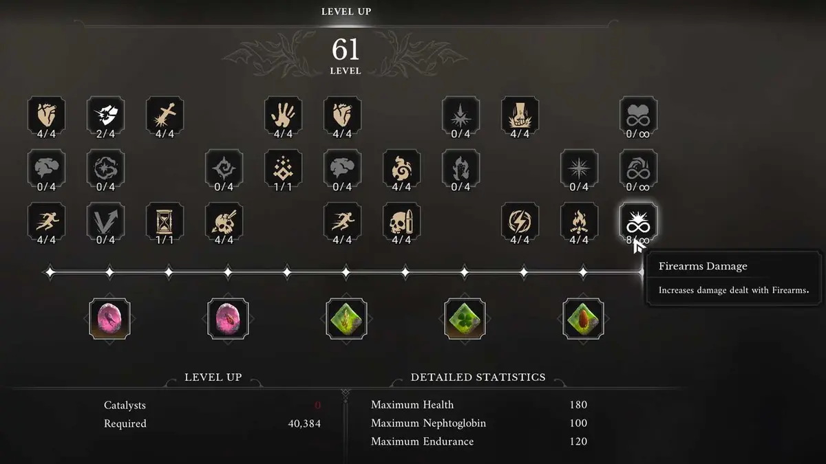 Pistol stats and ambers in Valor Mortis