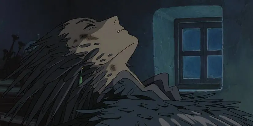 Howl grimacing in his beast form in Howl's Moving Castle.