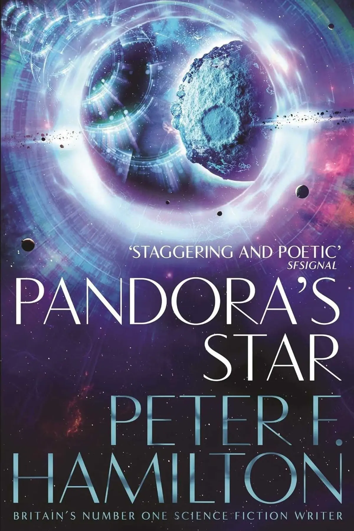 The cover of Pandora's Star by Peter F. Hamilton