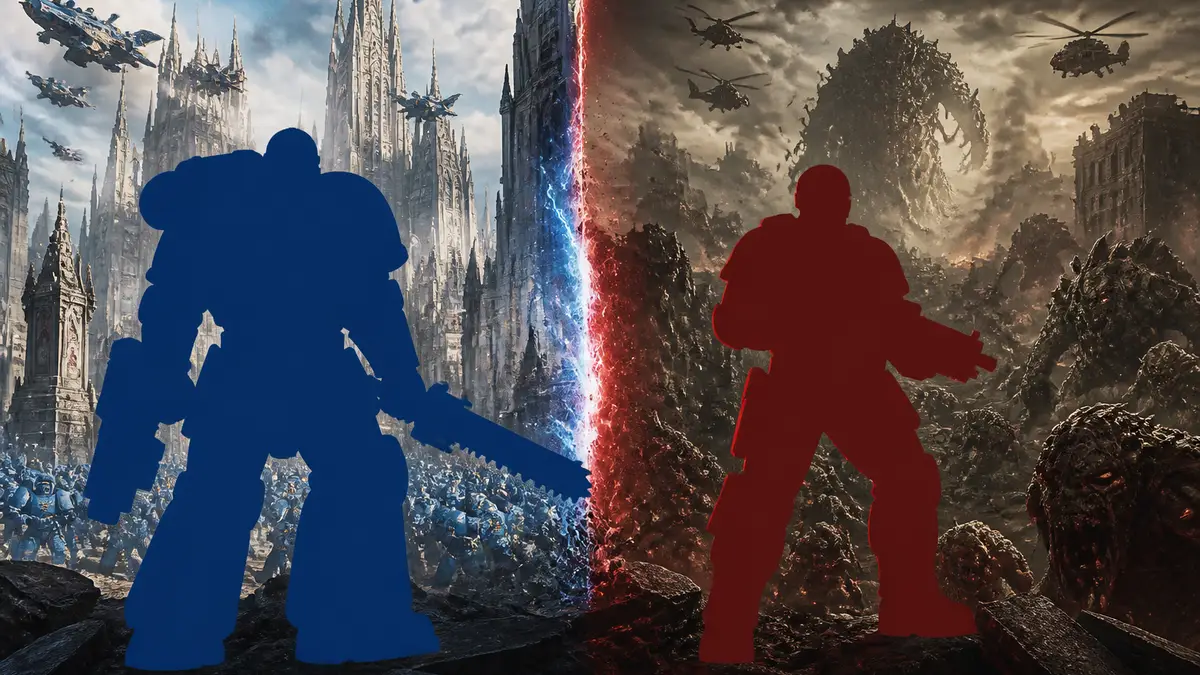 Сравнение графики в играх Warhammer 40,000 Space Marine 2 и Gears of War E-Day