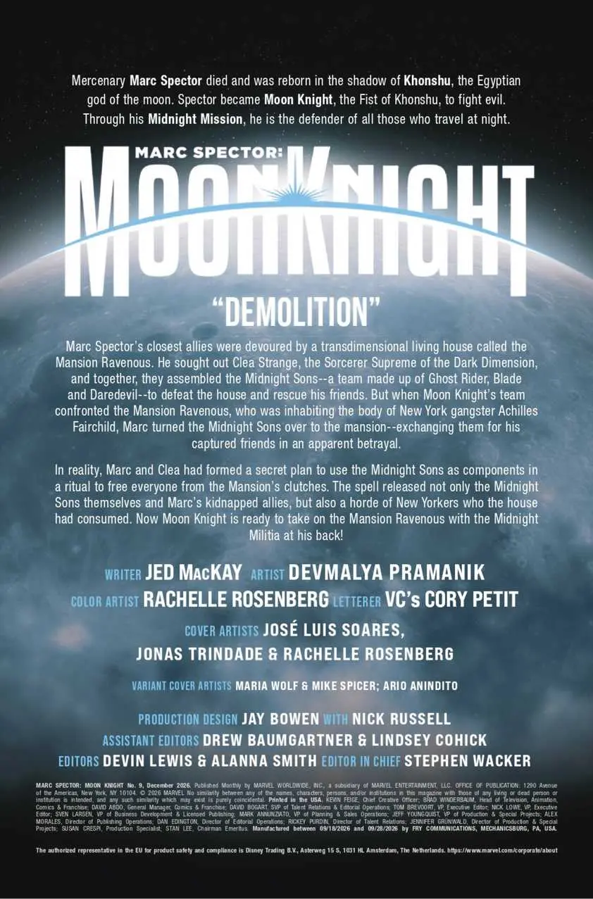Marc Spector Moon Knight 9 Preview Page 1