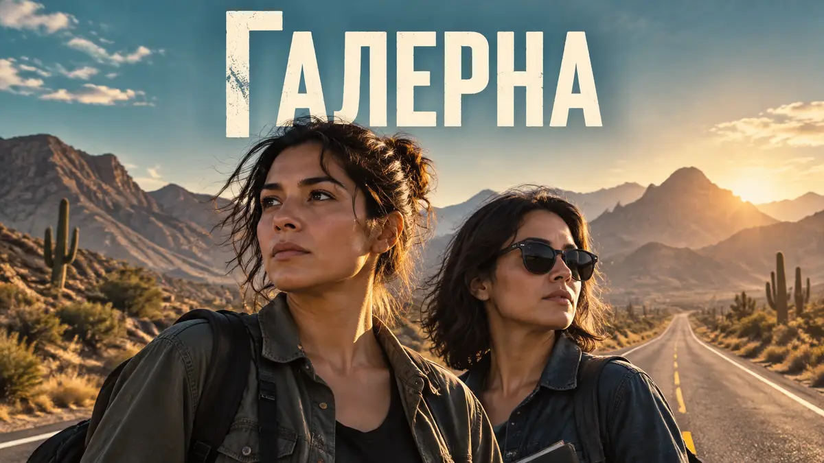 Постер фильма «Галерна» Татьяны Уэсо: два кастинг-директора на пустынной дороге в горах Мексики