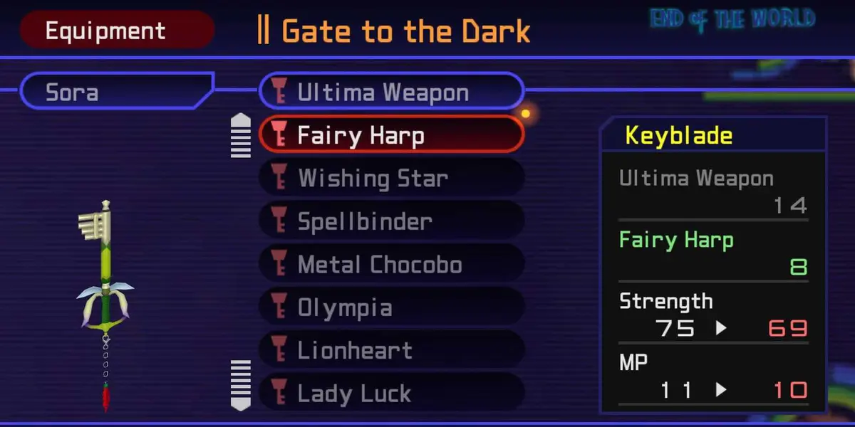 The Fairy Harp in Kingdom Hearts