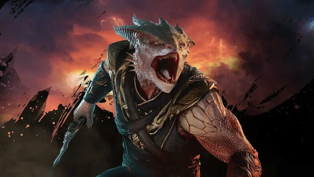 Baldur's Gate 3 Dark Urge Dragonborn Sorcerer Character Art