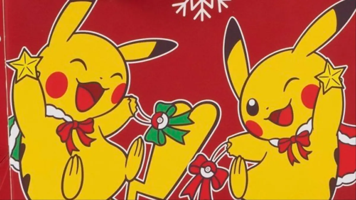 two pikachu celebrating the holidays
