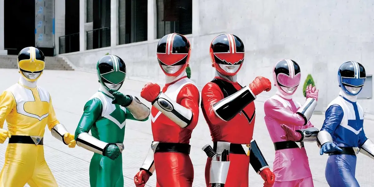 Yellow, Green, Red, Pink, and Blue Time Force Rangers